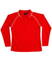 Ladies' cooldry raglan L/S polo