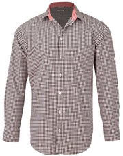 Men's Gingham Check Roll-up L/S Shirt