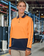 Hi-Vis Sustainable Cool-Breeze Truedry Safety L/S Polo