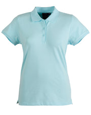 ladies cotton stretch polo