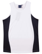 Men's cooldry contrast mesh singlet
