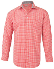 Men's Gingham Check Roll-up L/S Shirt