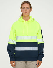 Hi-Vis Two Tone Safety Hoodie With Segmented Tapes