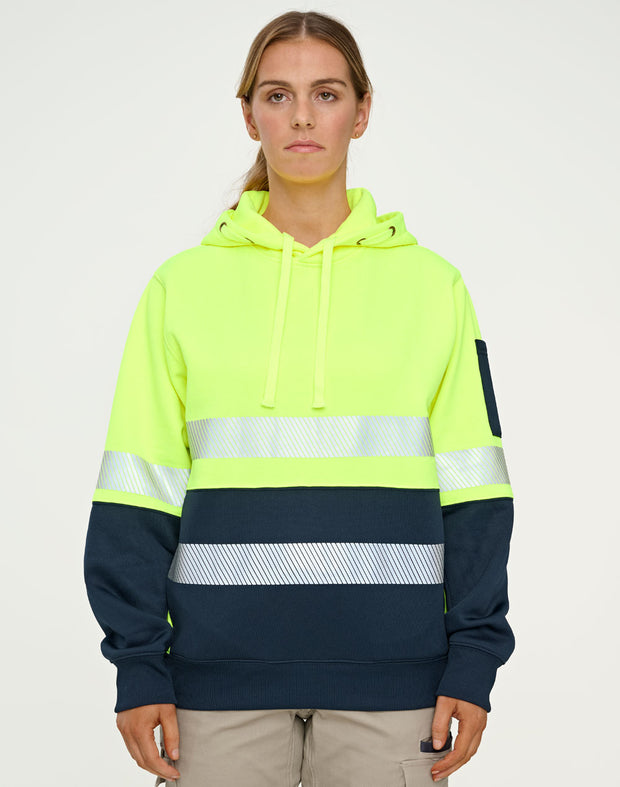 Hi-Vis Two Tone Safety Hoodie With Segmented Tapes