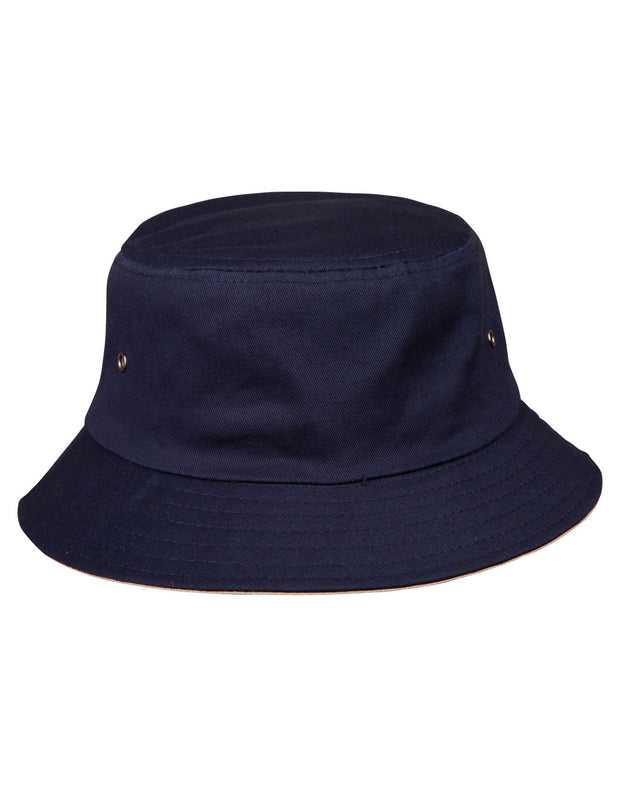 contrasting underbrim bucket hat