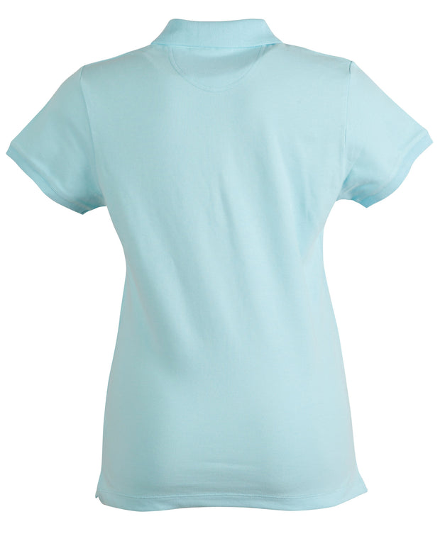 ladies cotton stretch polo