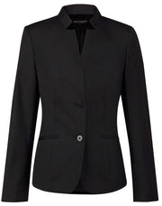 Ladies' Wool Blend Stretch Reverse Lapel Jacket