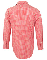 Men's Gingham Check Roll-up L/S Shirt