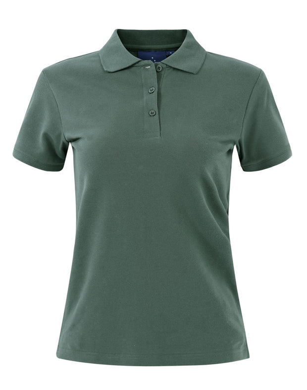 ladies cotton stretch polo