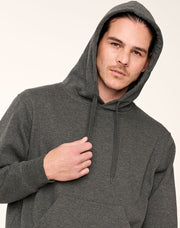 Adult's Close Front Contrast Fleecy Hoodie