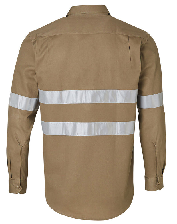 Cotton Drill L/S Work Shirt 3M Tapes
