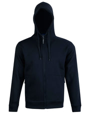 Men's Full Zip Contrast Fleece Hoodie