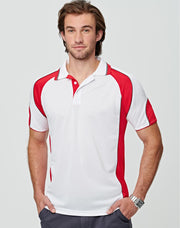 Men's Cooldry Contrast Polo With Sleeve Panel