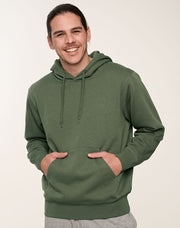 Adult's Close Front Contrast Fleecy Hoodie
