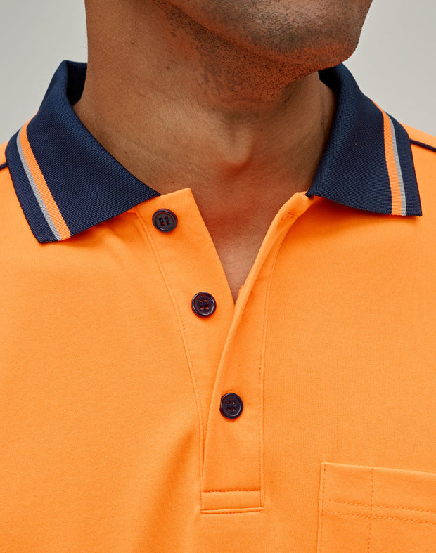 Hi-Vis Sustainable Cool-Breeze Truedry Safety S/S Polo