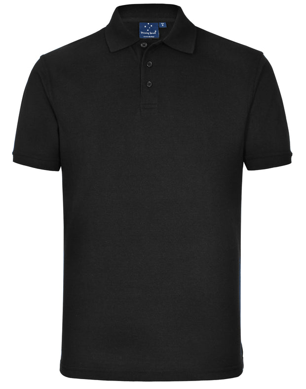 mens tight pique knit S/S polo