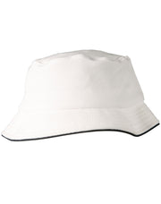 Pique mesh with sandwich trim bucket hat