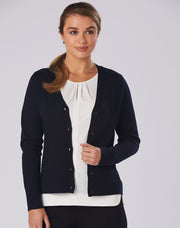 Women's 100% Merino Wool L/S Cardigan