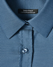 Ladies' Pin Dot Stretch 3/4 Sleeve Shirt