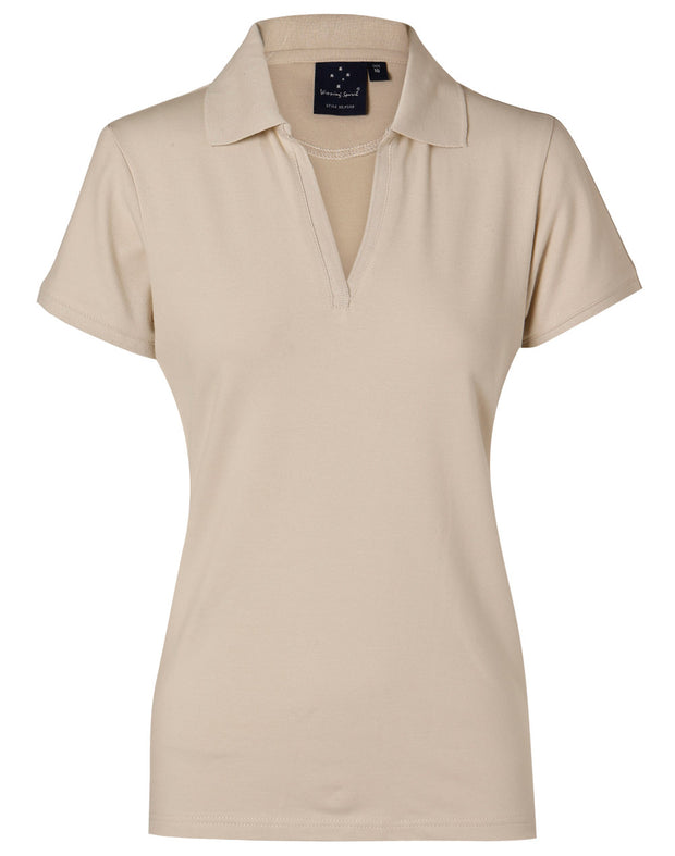 ladies S/S pique polo