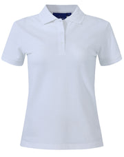 ladies cotton stretch polo