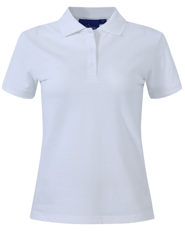ladies cotton stretch polo