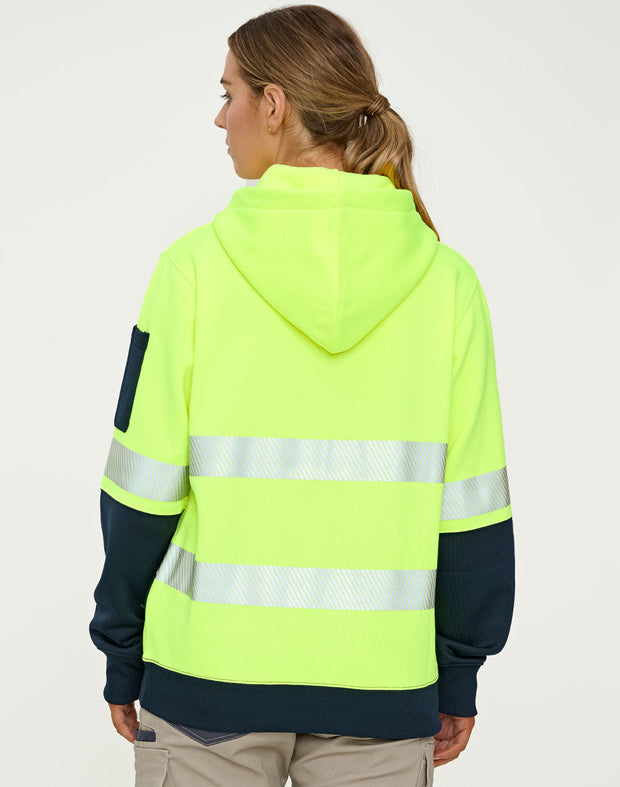 Hi-Vis Two Tone Safety Hoodie With Segmented Tapes