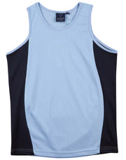 Men's cooldry contrast mesh singlet