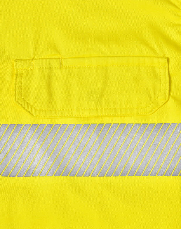 Hi-Vis Cool-Breeze Safety L/S Shirt (Segmented Tape)