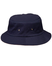 contrasting underbrim bucket hat