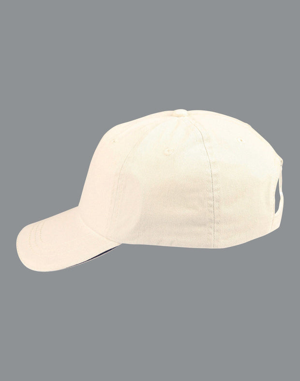 Washed polo cotton unstructured cap sandwich cap