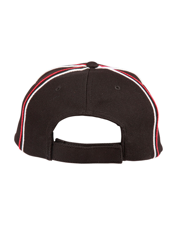 Tri-color pique mesh structured cap