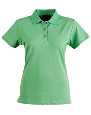 ladies cotton stretch polo