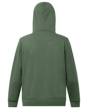 Adult's Close Front Contrast Fleecy Hoodie