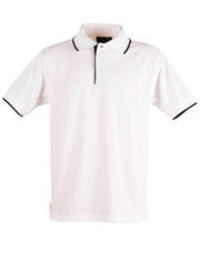 Mens S/L pique polo contrast