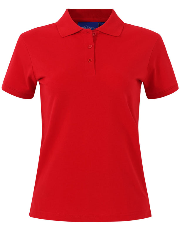 ladies cotton stretch polo