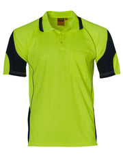 Cooldry Hi-Vis Mini Waffle Safety Polo