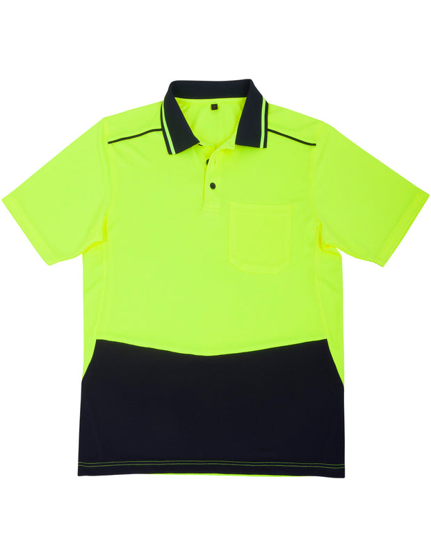 Unisex Hi-Vis Bamboo Charcoal S/S Polo