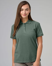 ladies cotton stretch polo