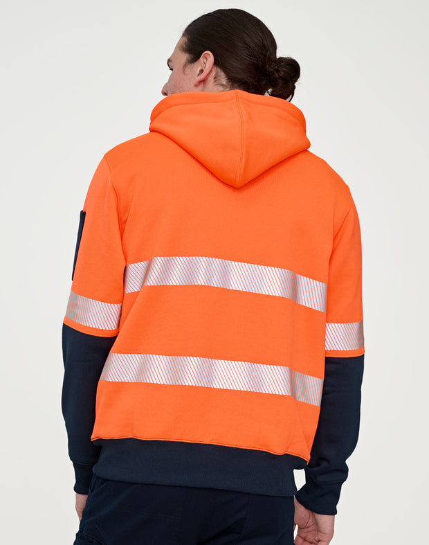 Hi-Vis Two Tone Safety Hoodie With Segmented Tapes