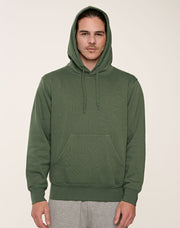 Adult's Close Front Contrast Fleecy Hoodie
