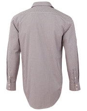 Men's Gingham Check Roll-up L/S Shirt