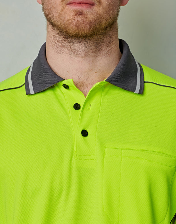 Hi-Vis Bamboo Charcoal Vented S/S Polo