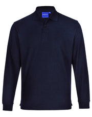 Adults' 240gsm Poly/Cotton Pique L/S Polo