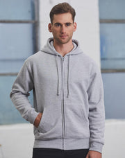 Men's full-zip fleecy hoodie