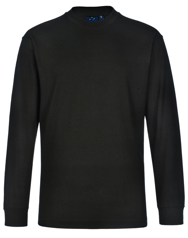 mens cotton crew neck L/S tee