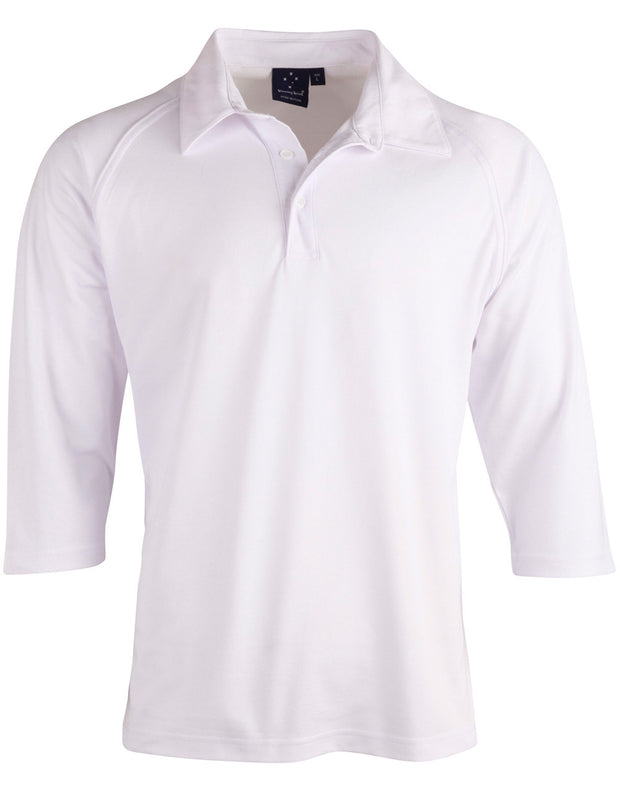Mens 3/4 sleeve cricket polo