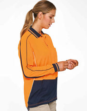 Hi-Vis Sustainable Cool-Breeze Truedry Safety L/S Polo