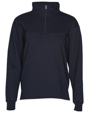 Kid's 1/2 zip collar fleecy sweat