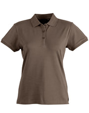 ladies cotton stretch polo